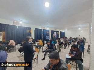 بازدید جناب آقای مهندس کیان اصل نماینده نظارت،ارزیابی و کیفیت دانشگاه فنی و حرفه ای خوزستان از روند برگزاری امتحانات نیمسال اول 3
